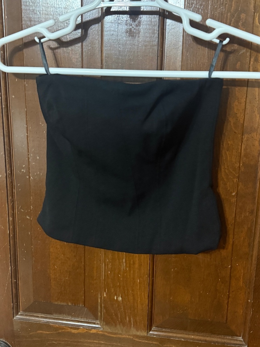WHBM Chic Black Ponte Bustier (size 2, NWT)
